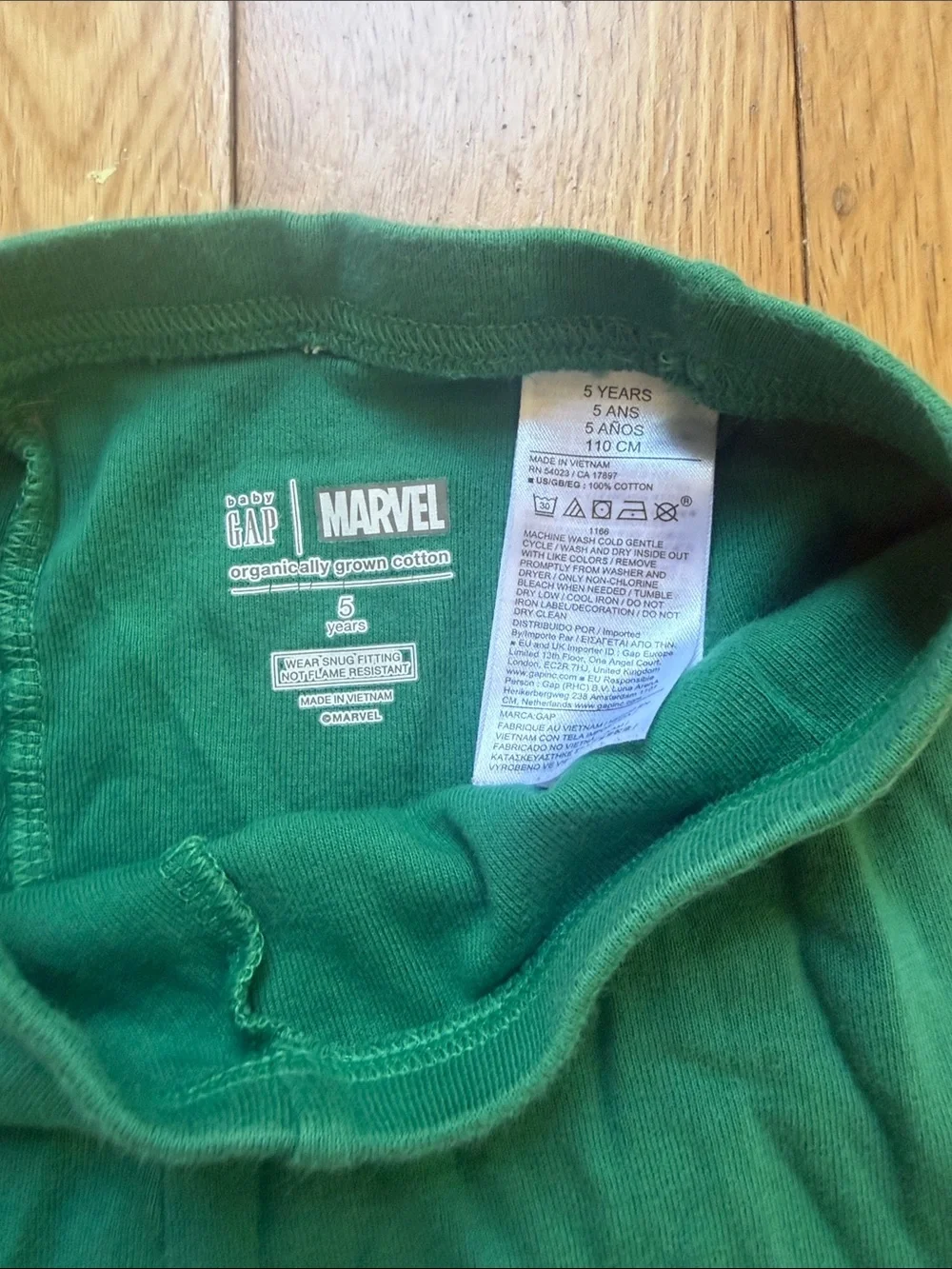 GAP Kids Green Marvel Hulk Long Sleeve Pajama Set